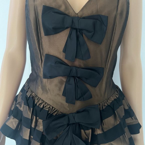 ISABELLE ALLARD chocolate dress with bows, size 40 🎀✨ - Picture 7 of 16